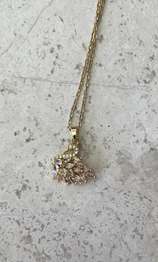 Missbeqa Love Swan Gold Kolye