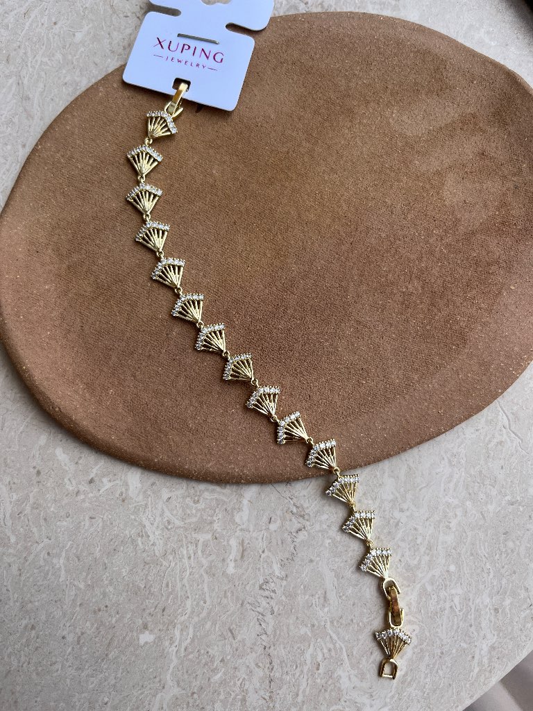 Xuping Gold Taşlı Yelpaze Model Bileklik